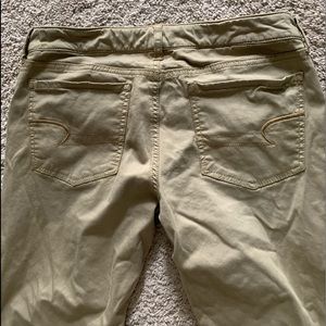 AE tan pants stretchy